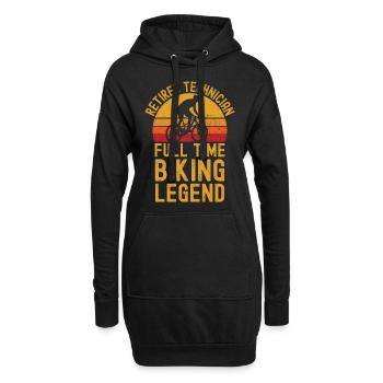 Technicien à la retraite légende du vélo - Sweat-shirt à capuche long Femme - noir - Devant