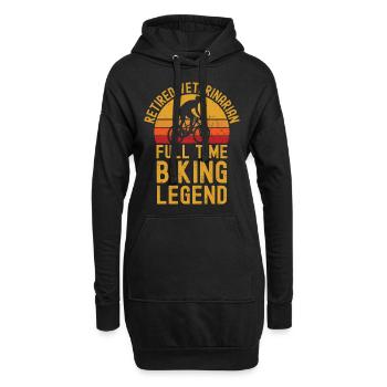 Légende du vélo vétérinaire à la retraite - Sweat-shirt à capuche long Femme - noir - Devant