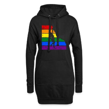 Klettern LGBTQ-Klettern - Hoodie-Kleid - Schwarz - Vorne