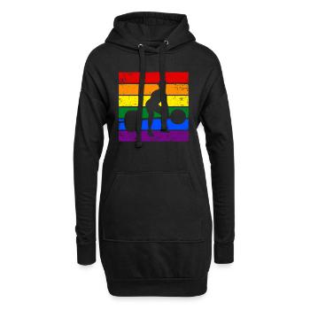 Gewichtheben LGBTQ - Hoodie-Kleid - Schwarz - Vorne