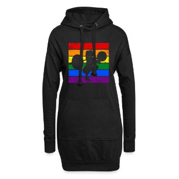 Gewichtheben LGBTQ - Hoodie-Kleid - Schwarz - Vorne