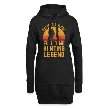 Pensionierte Schweißerjagd-Legende - Hoodie-Kleid - Schwarz - Vorne