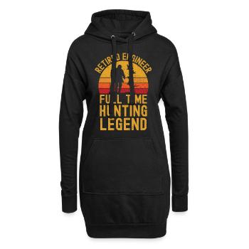 Pensionierter Ingenieur Jagdlegende - Hoodie-Kleid - Schwarz - Vorne