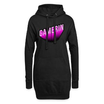 Gamerin 3D NEON PINK - Hoodie-Kleid - Schwarz - Vorne