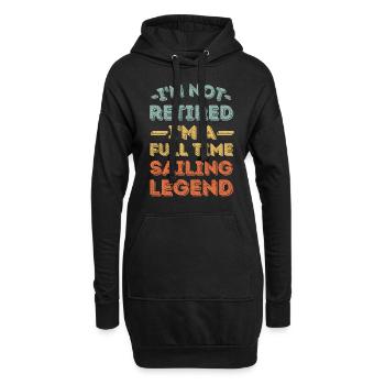 Rentner und Segellegende - Hoodie-Kleid - Schwarz - Vorne
