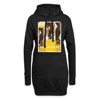 Skateboarding Skate Skater Skateboard Sk8 Vintage - Sweat-shirt à capuche long Femme - noir - Devant