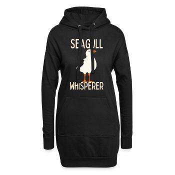 Mouette drôle Citation de Seagull - Sweat-shirt à capuche long Femme - noir - Devant