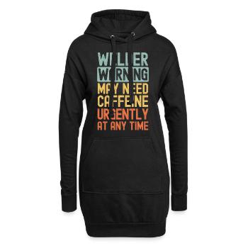 Schweißer brauchen dringend Kaffee - Hoodie-Kleid - Schwarz - Vorne