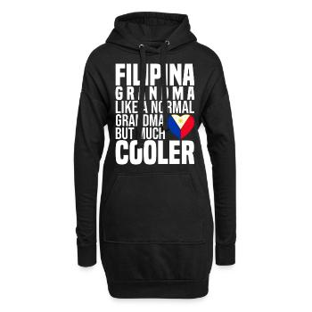 Philippinen - Hoodie-Kleid - Schwarz - Vorne