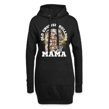 VIEUX BOULEDOGUE ANGLAIS MAMAN Chien Chiens Bouledogue - Sweat-shirt à capuche long Femme - noir - Devant