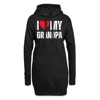 I Love My Grandpa - Hoodie Dress - black - Front