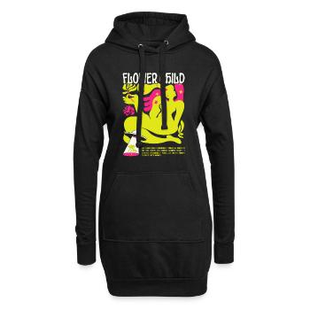 Blühende Gelassenheit Umarmen Sie Ihr Iner-Blumenkind - Hoodie-Kleid - Schwarz - Vorne