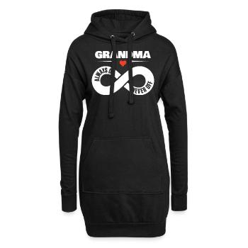 Grand-mère Toujours allumée Jamais hors de la famille Mamie Amour - Sweat-shirt à capuche long Femme - noir - Devant