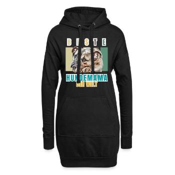 BEST DOG MOM Bulldog Dog Dogs Vieux Anglais - Sweat-shirt à capuche long Femme - noir - Devant