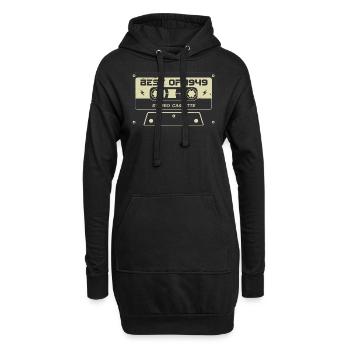Retro Kassette 1949 vintage 1949 Geburtstag 1949 - Hoodie-Kleid - Schwarz - Vorne