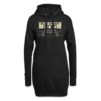 Cassette rétro 2007 millésime 2007 anniversaire 2007 - Sweat-shirt à capuche long Femme - noir - Devant
