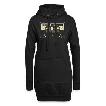 Cassette rétro 1998 vintage 1998 anniversaire 1998 - Sweat-shirt à capuche long Femme - noir - Devant