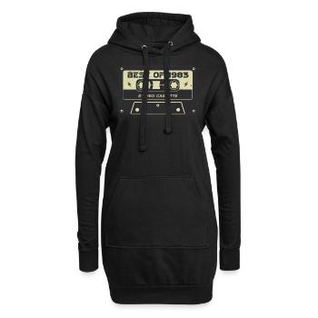 Retro Kassette 1983 vintage 1983 Geburtstag 1983 - Hoodie-Kleid - Schwarz - Vorne