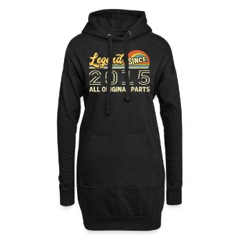 Légendaire depuis 2015 Anniversaire 2015 Millésime 2015 - Sweat-shirt à capuche long Femme - noir - Devant