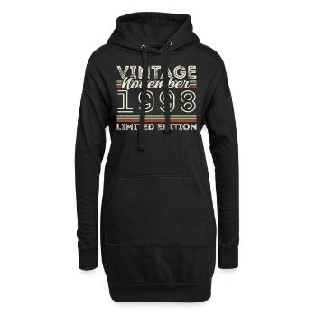 Vintage November 1998 Birthday November 1998 - Hoodie Dress - black - Front
