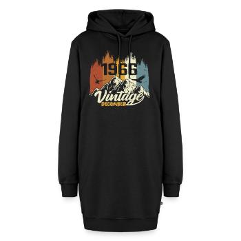 Geburtstagsgeschenk geboren im Dezember 1966 - Hoodie-Kleid - Schwarz - Vorne