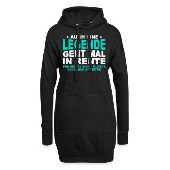 Même une légende prend sa retraite en cadeau - Sweat-shirt à capuche long Femme - noir - Devant