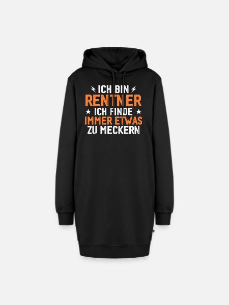 Rentner immer etwas zu meckern lustig - Hoodie-Kleid - Schwarz