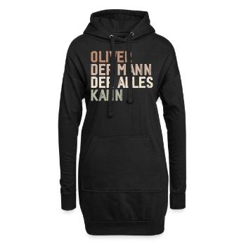 Oliver L’homme qui sait tout Prénom Oliver - Sweat-shirt à capuche long Femme - noir - Devant
