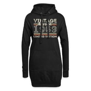 Mars 1968 Millésime 1968 Cadeau d’anniversaire Mars - Sweat-shirt à capuche long Femme - noir - Devant