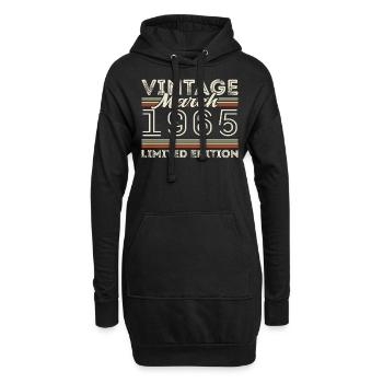 Mars 1965 Vintage 1965 Cadeau d’anniversaire Mars - Sweat-shirt à capuche long Femme - noir - Devant