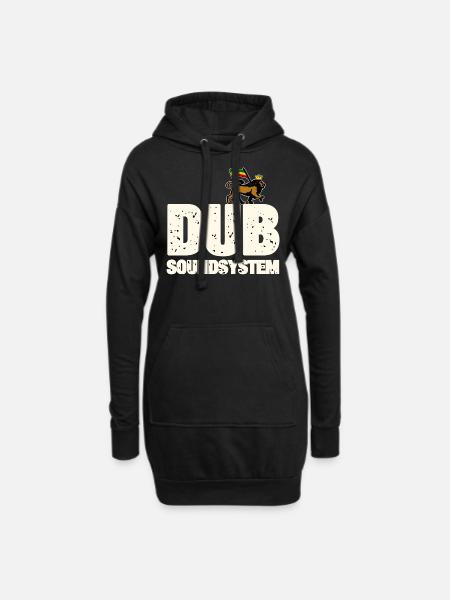 Système de sonorisation dub - Sweat-shirt à capuche long Femme - noir