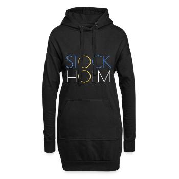 Logo de Stockholm - Sweat-shirt à capuche long Femme - noir - Devant