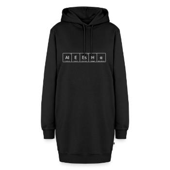 Aleesha Nom Prénom Chimie Tableau périodique Élément - Sweat-shirt à capuche long Femme - noir - Devant
