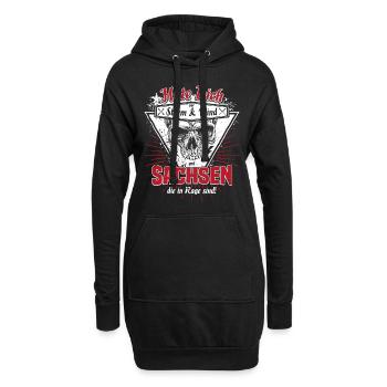 Sachsen Chemnitz Dresden Leipzig Zwickau Geschenk - Hoodie-Kleid - Schwarz - Vorne