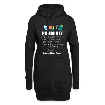 Pharma Medizin Medikamente Pharmily - Hoodie-Kleid - Schwarz - Vorne