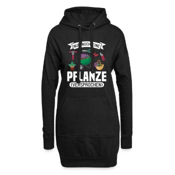 Nur noch eine Pflanze | Lustiges Gärtner Geschenk - Hoodie-Kleid - Schwarz - Vorne