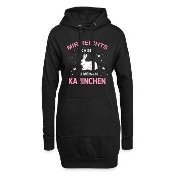 DESIGN Mir reichts ich geh zu meinen Kaninchen - Hoodie-Kleid - Schwarz - Vorne