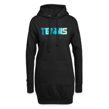 Tennis Trainer Tennisspieler Tennisspielerin - Hoodie-Kleid - Schwarz - Vorne
