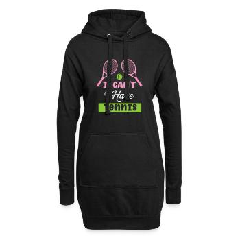 Tennis Raquette Tennis balle Tennis Tennis tennis - Sweat-shirt à capuche long Femme - noir - Devant