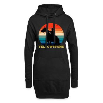 Yellowstone Vintage rétro Cowboy - Sweat-shirt à capuche long Femme - noir - Devant