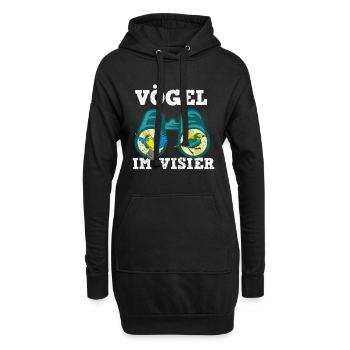 Vögel beobachten Fernglas Vogel Vogelkunde - Hoodie-Kleid - Schwarz - Vorne