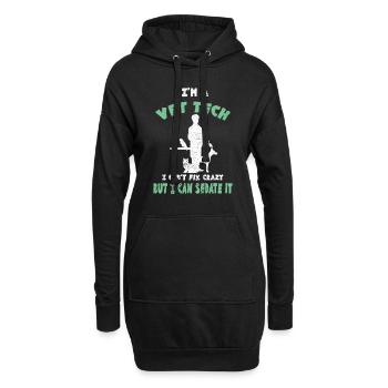 Tierarzt Tierarztpraxis Tiermediziner Veterinär - Hoodie-Kleid - Schwarz - Vorne