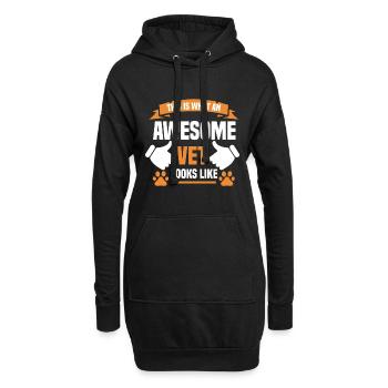 Tierarzt Tierarztpraxis Tiermediziner Veterinär - Hoodie-Kleid - Schwarz - Vorne