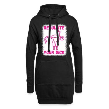 Regulieren Sie Ihren Schwanz - Hoodie-Kleid - Schwarz - Vorne