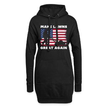 Rasen wieder toll machen - Hoodie-Kleid - Schwarz - Vorne