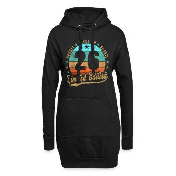 Mise à jour Level Up 26 ans Édition Limitée Rétro - Sweat-shirt à capuche long Femme - noir - Devant
