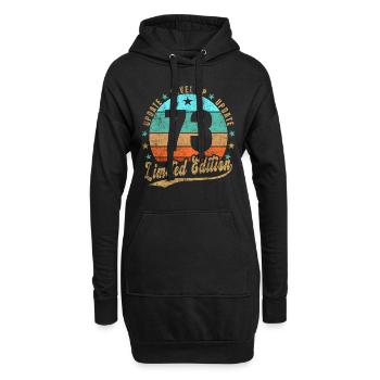 Update Level Up 73 Jahre Limited Edition Retro - Hoodie-Kleid - Schwarz - Vorne