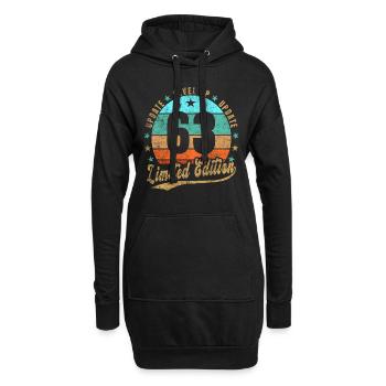 Mise à jour Level Up 63 Ans Édition Limitée Rétro - Sweat-shirt à capuche long Femme - noir - Devant