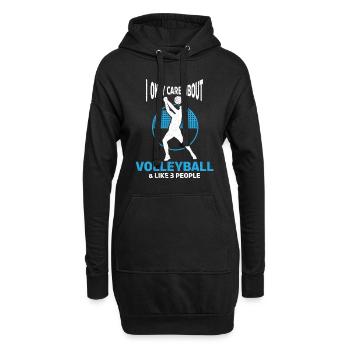 Volley-ball Volleyeurs Terrain de volley-ball - Sweat-shirt à capuche long Femme - noir - Devant