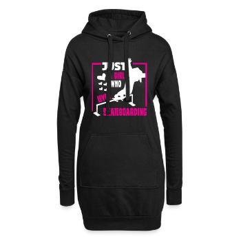 Skateboard Skateboardfahrer Skaten - Hoodie-Kleid - Schwarz - Vorne